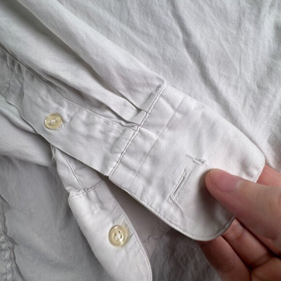 Gitman Bros For Reeds Long Sleeve Button Up Shirt Mens White 15.5 35 TTX - Picture 13 of 14